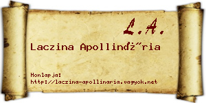 Laczina Apollinária névjegykártya